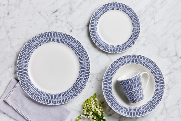 Обеденный набор на 4 персоны Зенит, синий, 16 предметов Maxwell & Williams