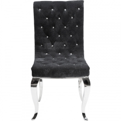 Стул Bijou, коллекция "Бижутерия" 50*98*76, Бархат, Стекло, Пенополиуретан, Сталь, Черный