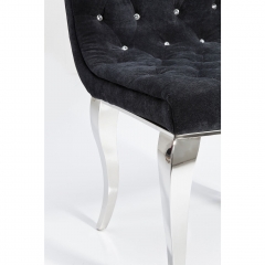 Стул Bijou, коллекция "Бижутерия" 50*98*76, Бархат, Стекло, Пенополиуретан, Сталь, Черный