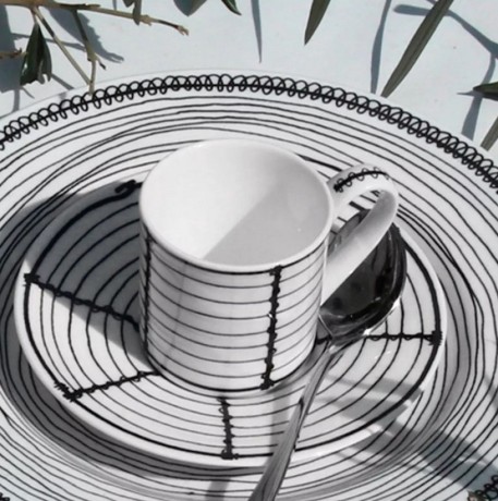 Чашка с блюдцем кофейная, 100 мл. FERRI Taitu