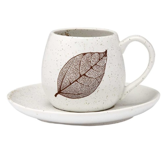 Чашка с блюдцем, 250 мл. Lantana White Stone ASHDENE