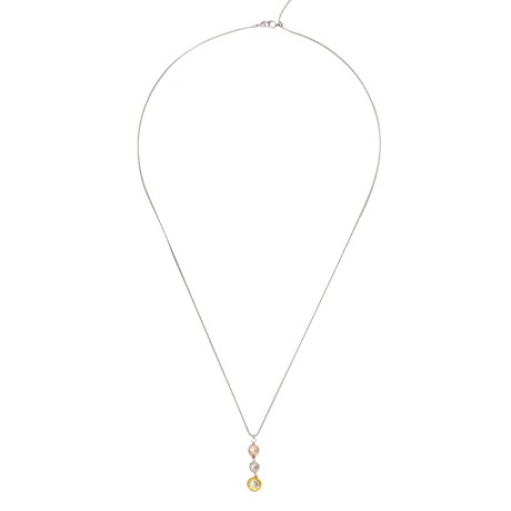 Колье Gray colors (Crystal, Grey, Black diamond) Fiore Luna