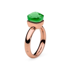 Кольцо Firenze peridot 18.5 мм 610857 G/RG Qudo