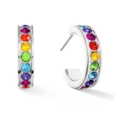 Пусеты Multicolour Silver 0131/21-1517 Coeur de Lion