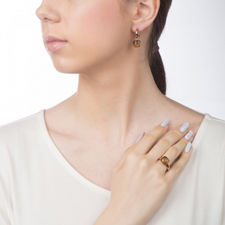 Серьги Firenze smoked topaz 300146 BR/RG Qudo