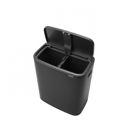 Мусорный бак Touch Bin Bo (2 х 30 л), Черный матовый Brabantia