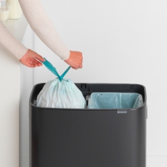 Мусорный бак Touch Bin Bo (2 х 30 л), Черный матовый Brabantia