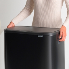 Мусорный бак Touch Bin Bo (2 х 30 л), Черный матовый Brabantia