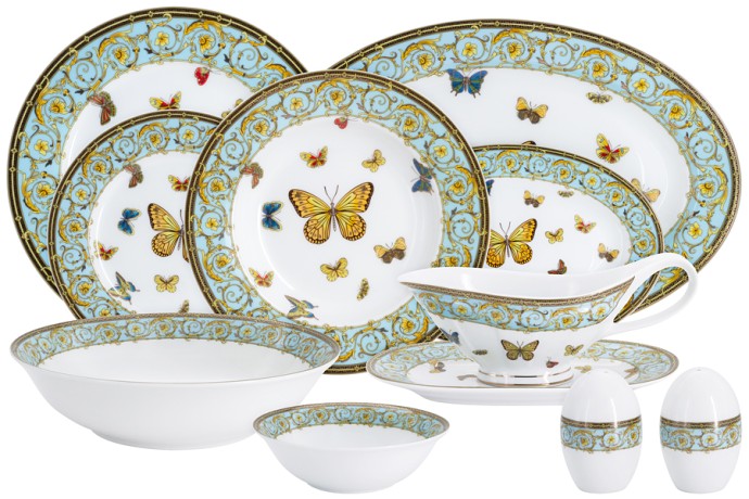 Обеденный сервиз Бабочки, 12 персон, 50 предметов Midori