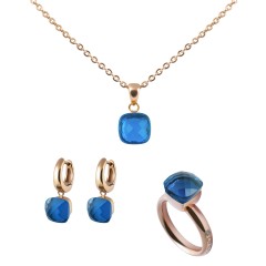 Кольцо Firenze ocean 16 мм. 612122 BL/RG Qudo