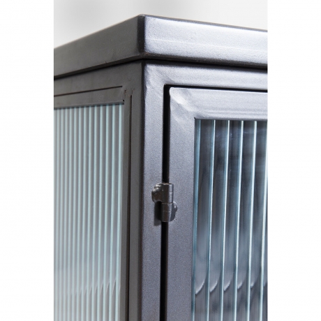 Шкаф-витрина La Gomera, 54х76х35 см. МДФ, Сталь, Стекло, Черный