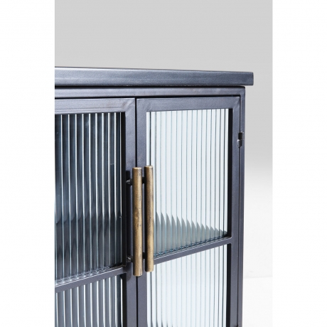 Шкаф-витрина La Gomera, 54х76х35 см. МДФ, Сталь, Стекло, Черный