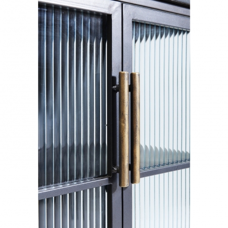 Шкаф-витрина La Gomera, 54х76х35 см. МДФ, Сталь, Стекло, Черный