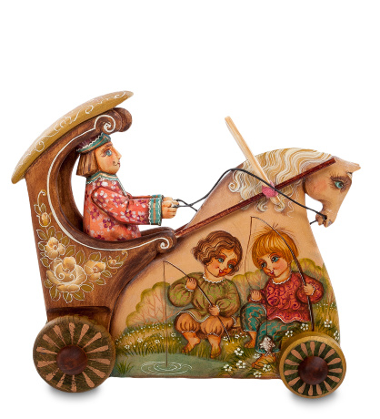 РД- 10/13 Фигурка резная "Карета" художественная роспись