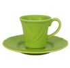 Чашка с блюдцем (зелёная) Troya, 0,15 л, Kutahya
