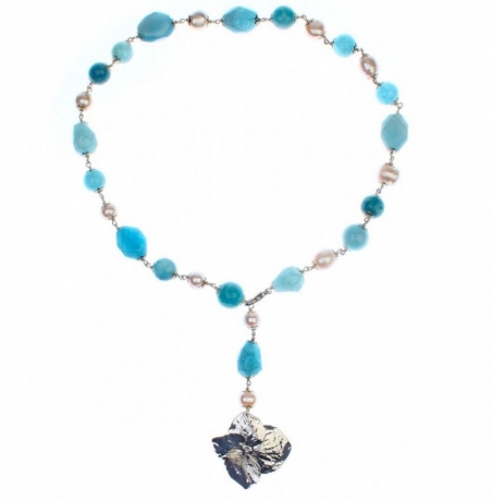 Колье Гортензия F393-S BW Ester Bijoux