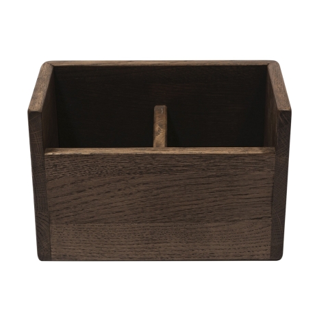 Органайзер для кухонных принадлежностей дубовый с 2-мя отделениями, 22х11х15 Uneca