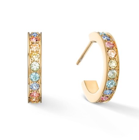 Серьги Multicolour Pastel Gold Coeur de Lion