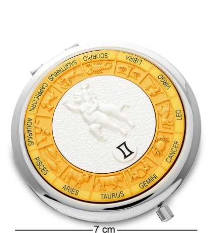 WIN- 02- 9 Зеркало серебр. "Знак Зодиака - Близнецы"
