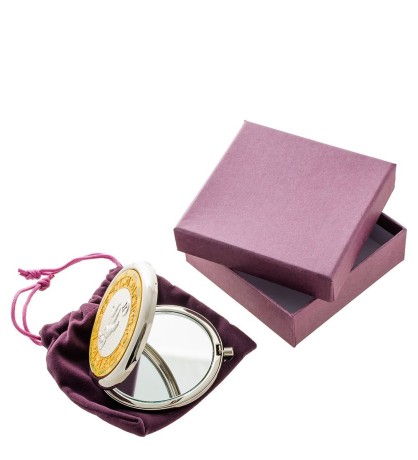 WIN- 02- 9 Зеркало серебр. "Знак Зодиака - Близнецы"