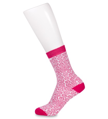 Носки женские Flowers ASW-0001 35-39 бел/роз (Artsocks)