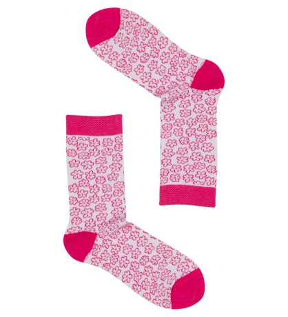 Носки женские Flowers ASW-0001 35-39 бел/роз (Artsocks)