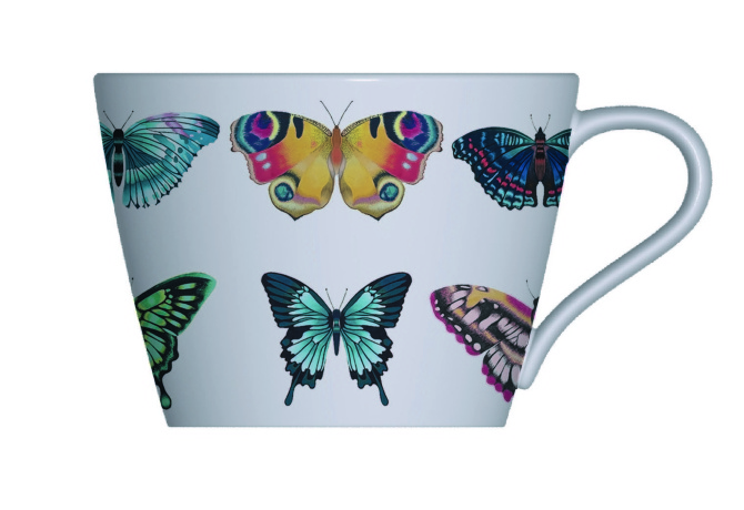 Кофейный набор Churchill: чашка с блюдцем 4 шт, 115 мл. Бабочки от Арлекин