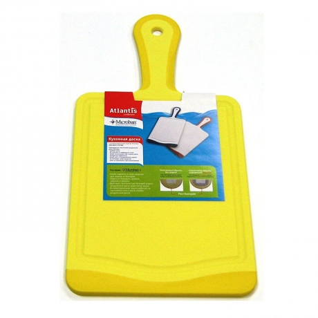 Кухонная доска FLUTTO, 35x18 см. желтый Microban