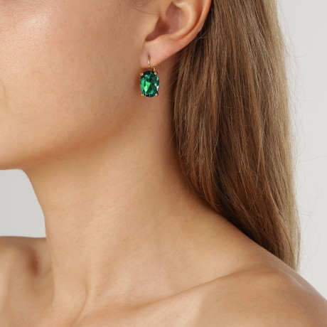 Серьги CHANTAL SG EMERALD GREEN Dyrberg Kern