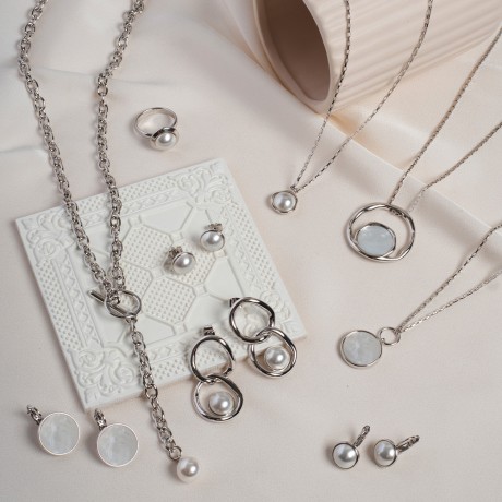 Колье MOP B2103NM-N10.2 BW/S Fiore Luna