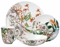 Обеденный набор на 4 персоны Тропические цветы, 16 предметов Maxwell & Williams
