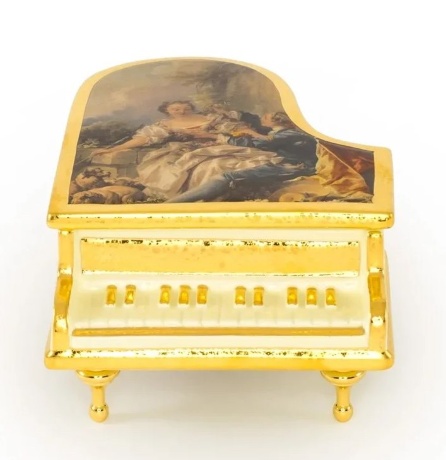 Шкатулка рояль, 28х20 см., керамика