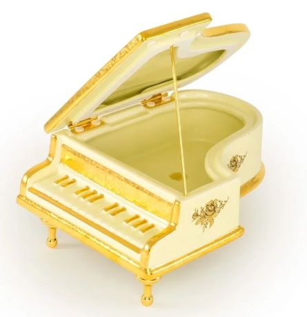 Шкатулка рояль, 28х20 см., керамика