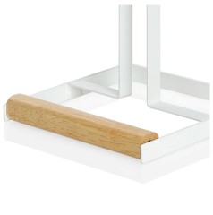 Держатель для бумажных полотенец белый металл и дерево Andrea House