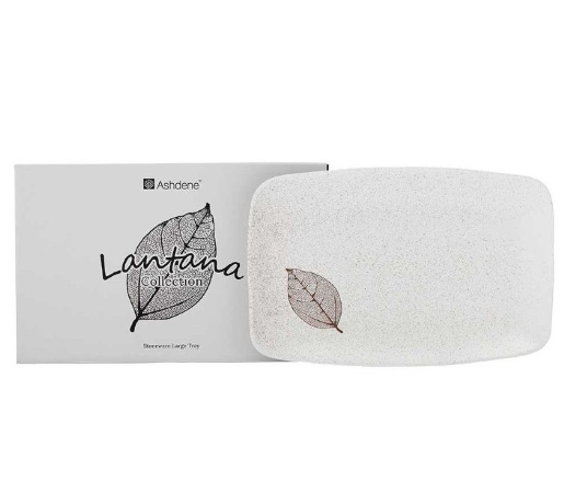 Поднос прямоугольный Lantana White Stone, 34х22х4см. ASHDENE