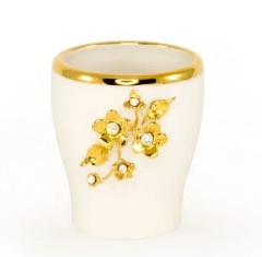 Стакан, 8х9 см. EMOZIONI, керамика, swarovski