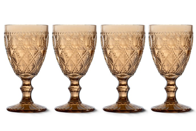 Набор бокалов для вина Dubai, янтарный, 0,4 л. 4 шт. WD Lifestyle