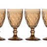 Набор бокалов для вина Dubai, янтарный, 0,4 л. 4 шт. WD Lifestyle