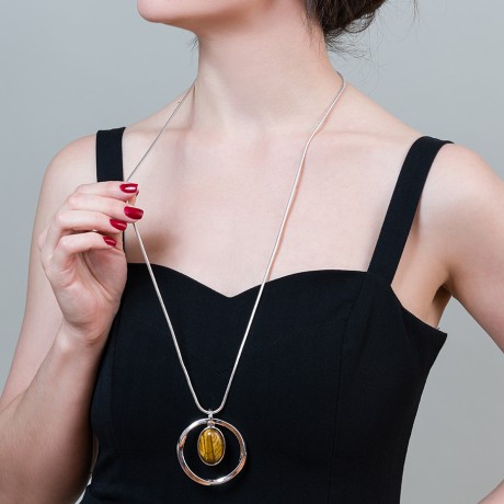 Колье TIGER EYE LN5129 BR/S Fiore Luna