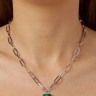Колье SIMONA SS EMERALD GREEN / CRYSTAL Dyrberg Kern