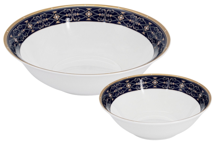 Обеденный сервиз Офелия (кобальт), 12 персон, 50 предметов Emily