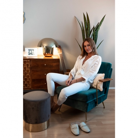 Пуф Cherry, коллекция "Вишня" 35*42*35, Полиэстер, Полиуретан, ДСП, Медь, Коричневый