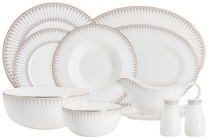 Обеденный сервиз Аррис, 6 персон, 27 предметов, Emily