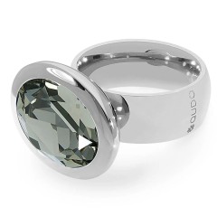 Кольцо TIVOLA big S black diamond 17.8 мм