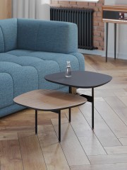 Журнальный столик Step S, 84,3х53,8х40 см. дуб/черный ясень, Zahodi