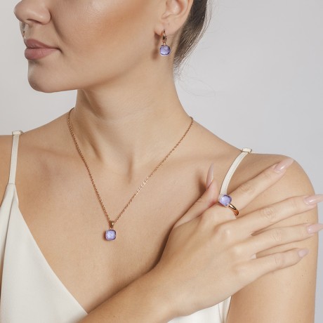 Кольцо Firenze medium orchid 19 мм. Qudo