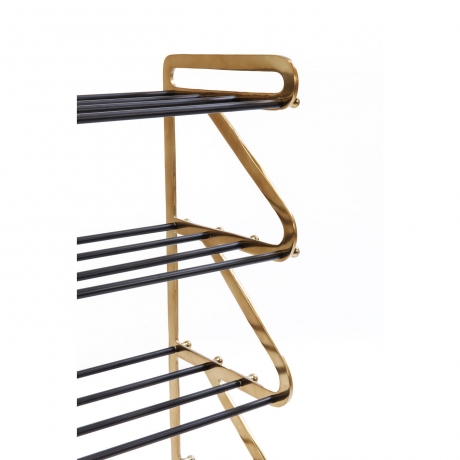 Стеллаж для обуви Walk, коллекция "Прогулка" 66*100*34, Алюминий, Сталь, Серебряный