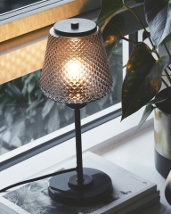 Настольный светильник DAMN FASHIONISTA, Ø15, 40W E27, дымчатый/стекло Halo Design