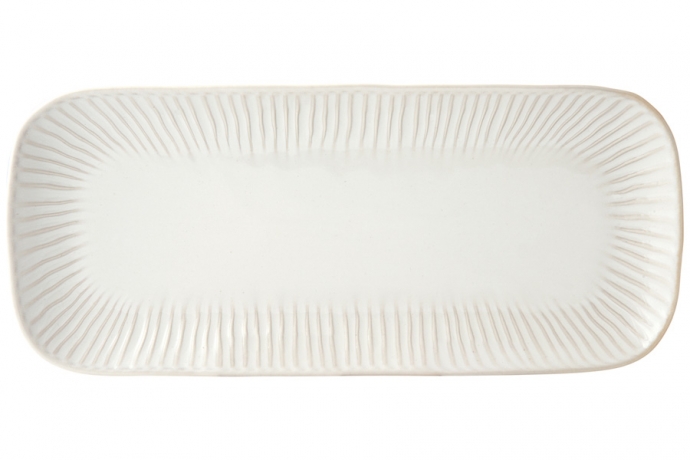 Блюдо прямоугольное Gallery, белое, 36х16 см. Easy Life