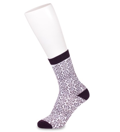 Носки женские Flowers ASW-0001 35-39 бел/фиолет (Artsocks)